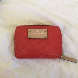 Kate Spade red leather wallet